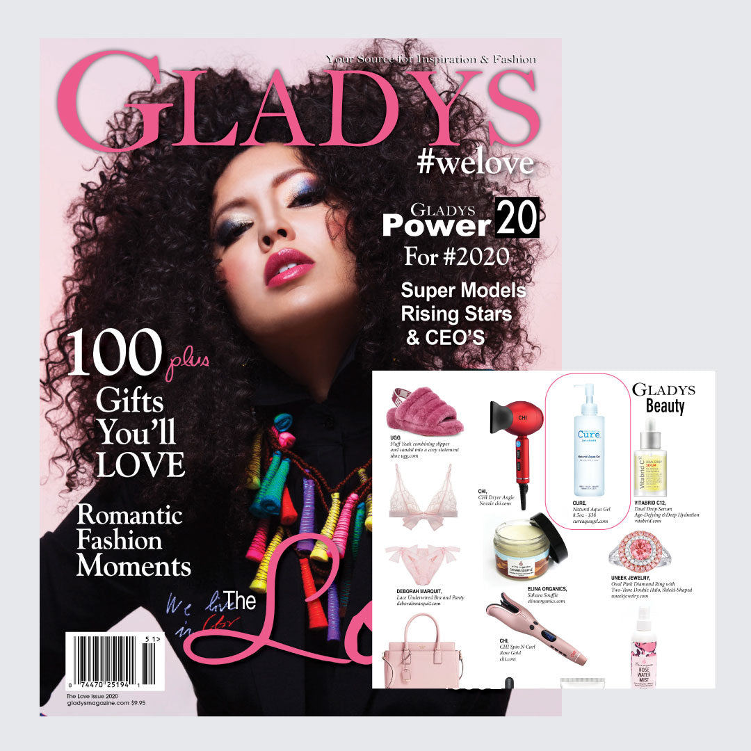 Cure Aqua Gel was featured in GLADYS magazine