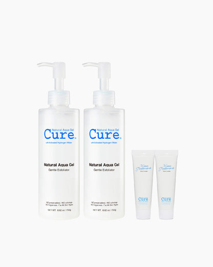 Cure Aqua Gel - Gentle Exfoliator - Water-Based Exfoliating Face and Body  Scrub - Dead Skin Remover For Youthful Skin, 2 Pack